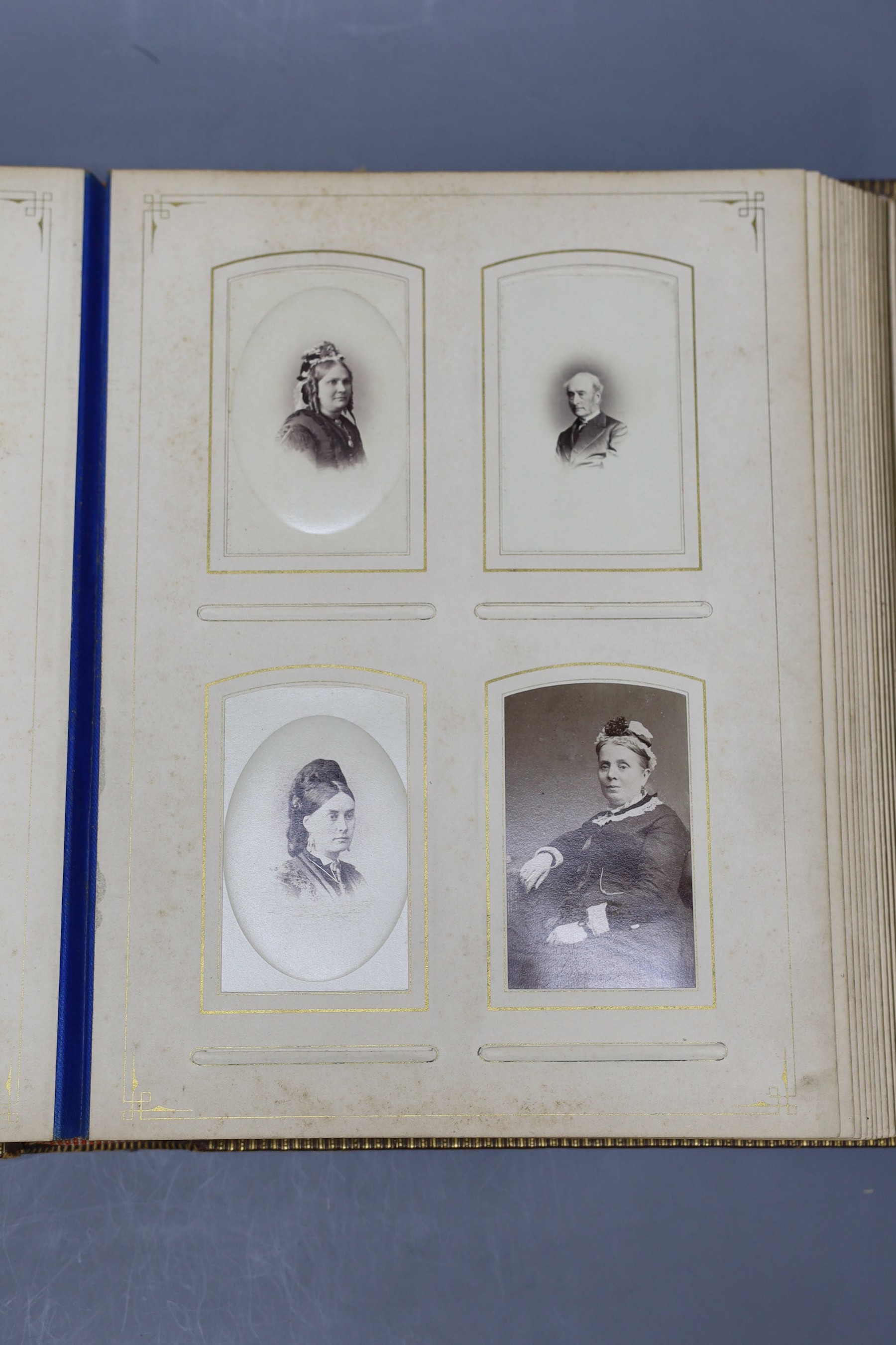 A Victorian portrait photograph album